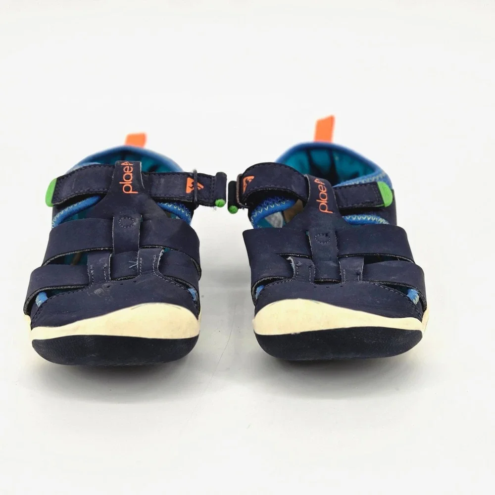 Plae Kids Sam 2.0 Navy Blue Water Friendly Outdoor Sports Sandals Shoes Size 2